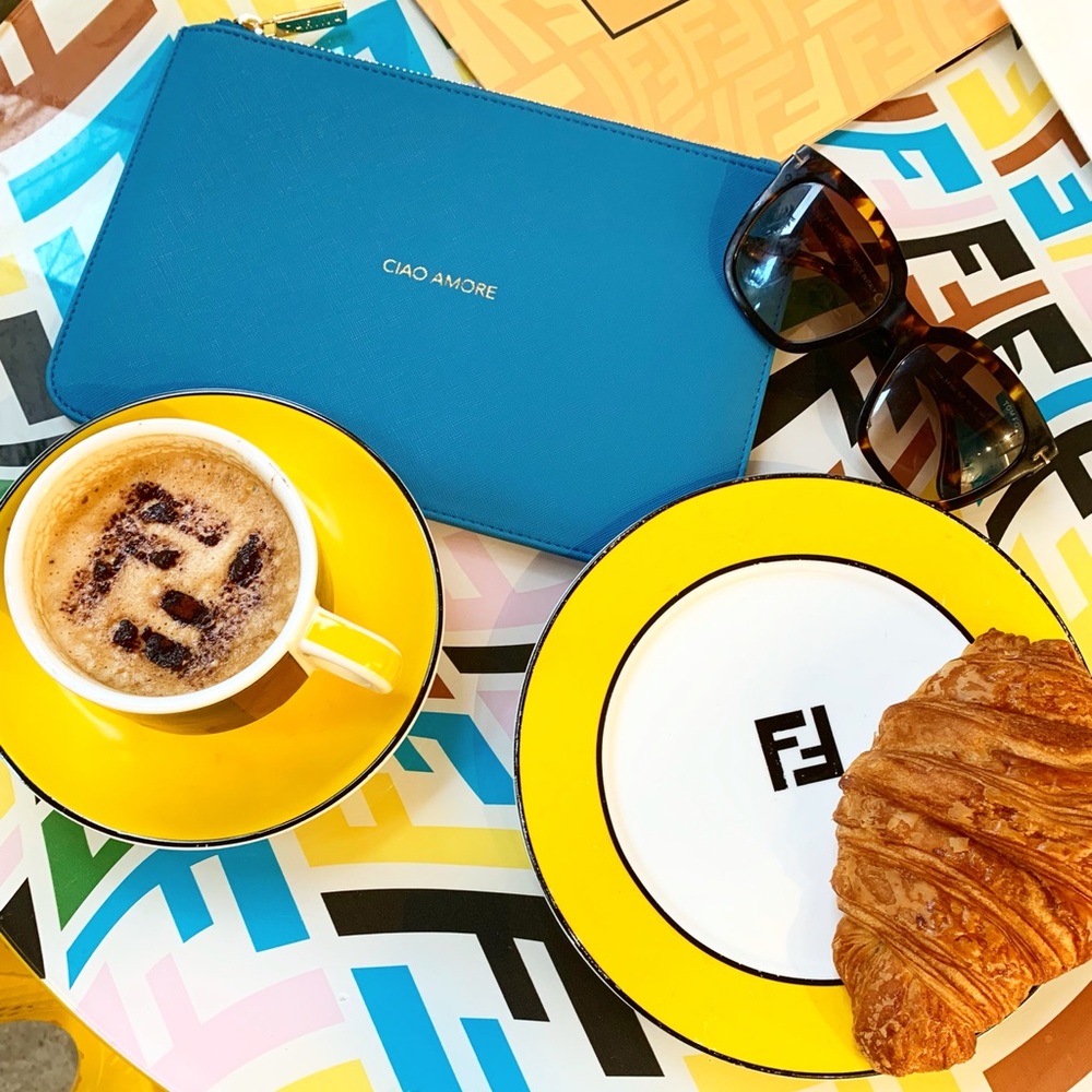 CARINA clutch - CIAO AMORE blue clutch